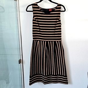 Merona Tand and Black Striped Dress, Sz‎ Medium